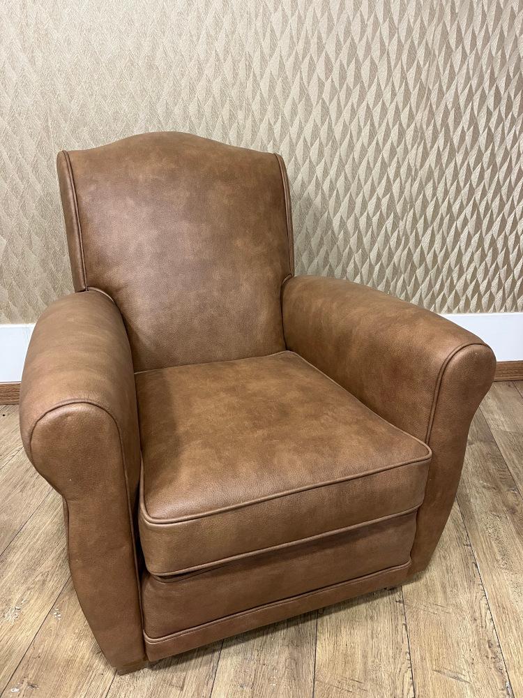 Fauteuil club en cuir